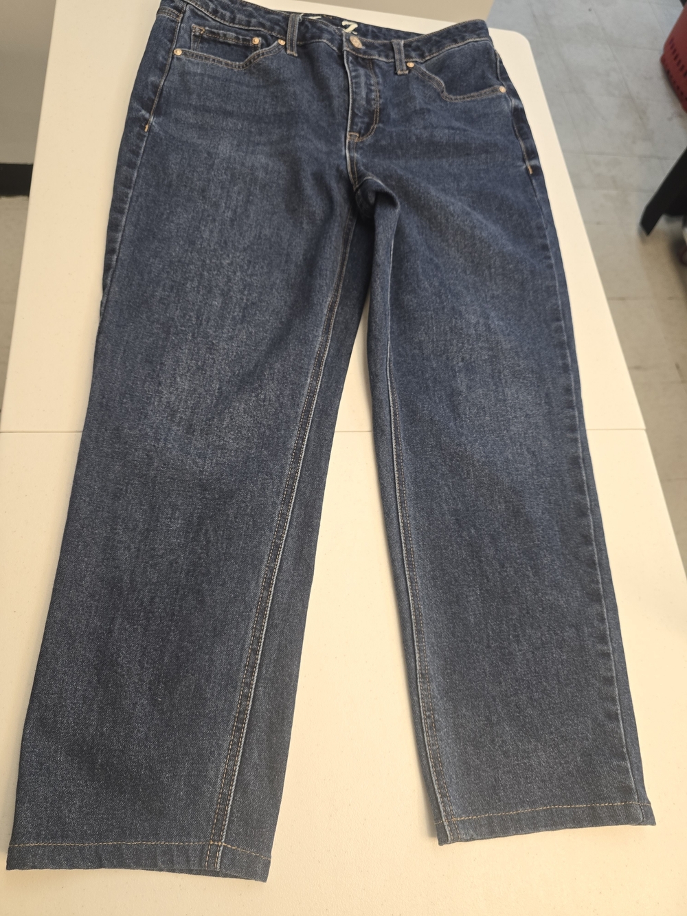 Seven7 Women's Straight-Leg Jeans in Dark Blue Wash